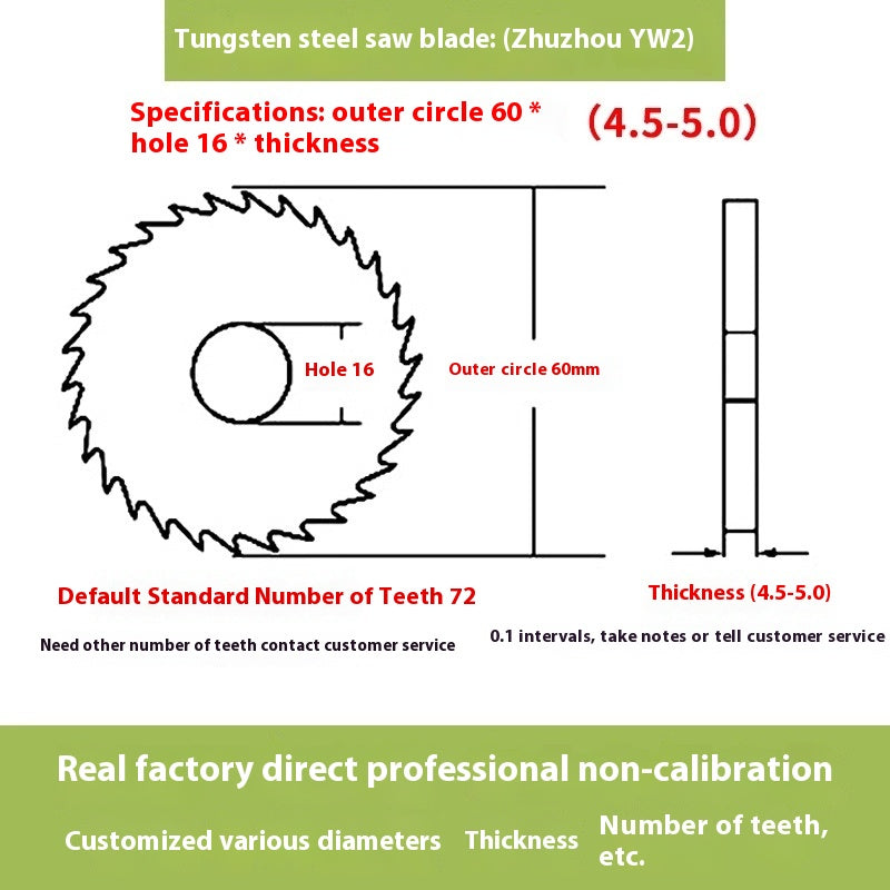1142-Tungsten steel saw blade milling cutter ebony circular saw blade integral tungsten carbide saw blade outer diameter 20/30/40/60/80/100 Shandong Denso Pricision Tools Co.,Ltd.